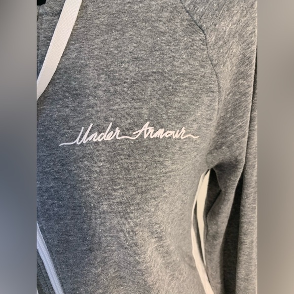 Under Armour Grey Zip Up Jacket Sz M - Picture 5 of 5